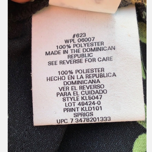 VTG 90s KATHIE LEE Collection Black~Red & Pink Floral A-Line Maxi Skirt~ 6 - Picture 11 of 11